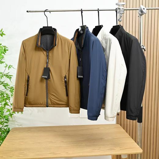 F031496春季男装高科技面料双面夹克立领拉链外套 商品图13