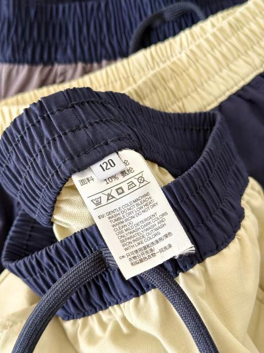 F031460速干面料透气松紧腰抽绳设计儿童撞色潮流弯刀裤 商品图14