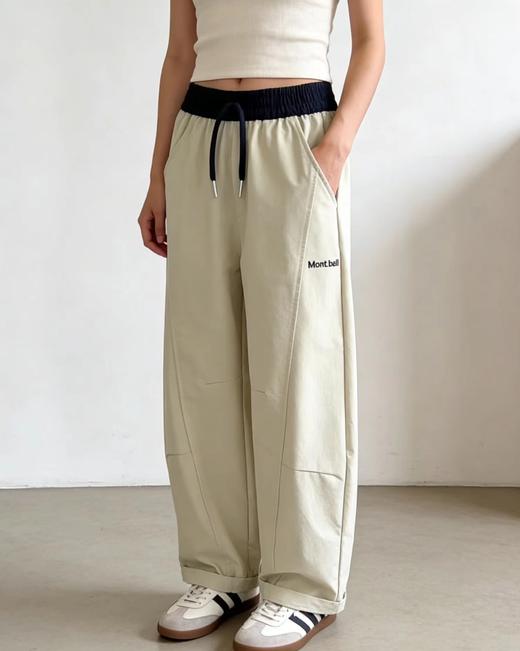 F031460速干面料透气松紧腰抽绳设计儿童撞色潮流弯刀裤 商品图6