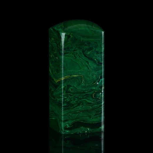 孤品17919翡翠绿孔雀绿石书画落款章藏书章2.0*2.0*4.8cm 商品图3