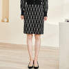 剩S/M/XL 【优雅半裙】春秋菱形印花百搭直筒半身裙 商品缩略图1