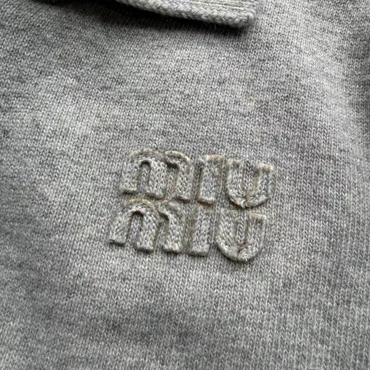 F031443暖色LOGO贴布绣羊毛翻领拉链长袖开衫外套 商品图5