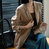 老钱风翻领长袖一粒扣西装外套 商品缩略图3