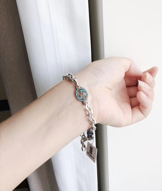 F031424双G珐琅互扣情侣手链简约时尚男女同款长度可调节 商品图7