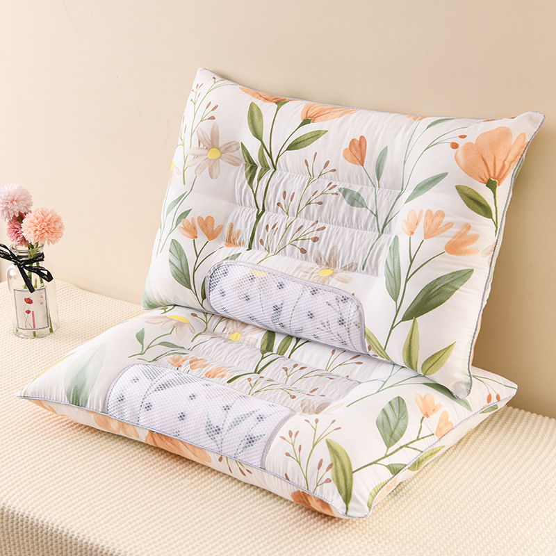 【贴合颈椎❗韧性十足】小清新磁石护颈椎枕芯 单人学生宿舍助睡眠枕头。xa