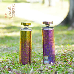 暗香疏影/口红杯/莫奈/纯钛高颜值迷你保温杯便携小巧钛杯双层真空水杯女神口红杯