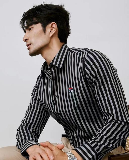 F031487春季新品立体裁剪版型男士时装款竖条纹长袖衬衫 商品图8