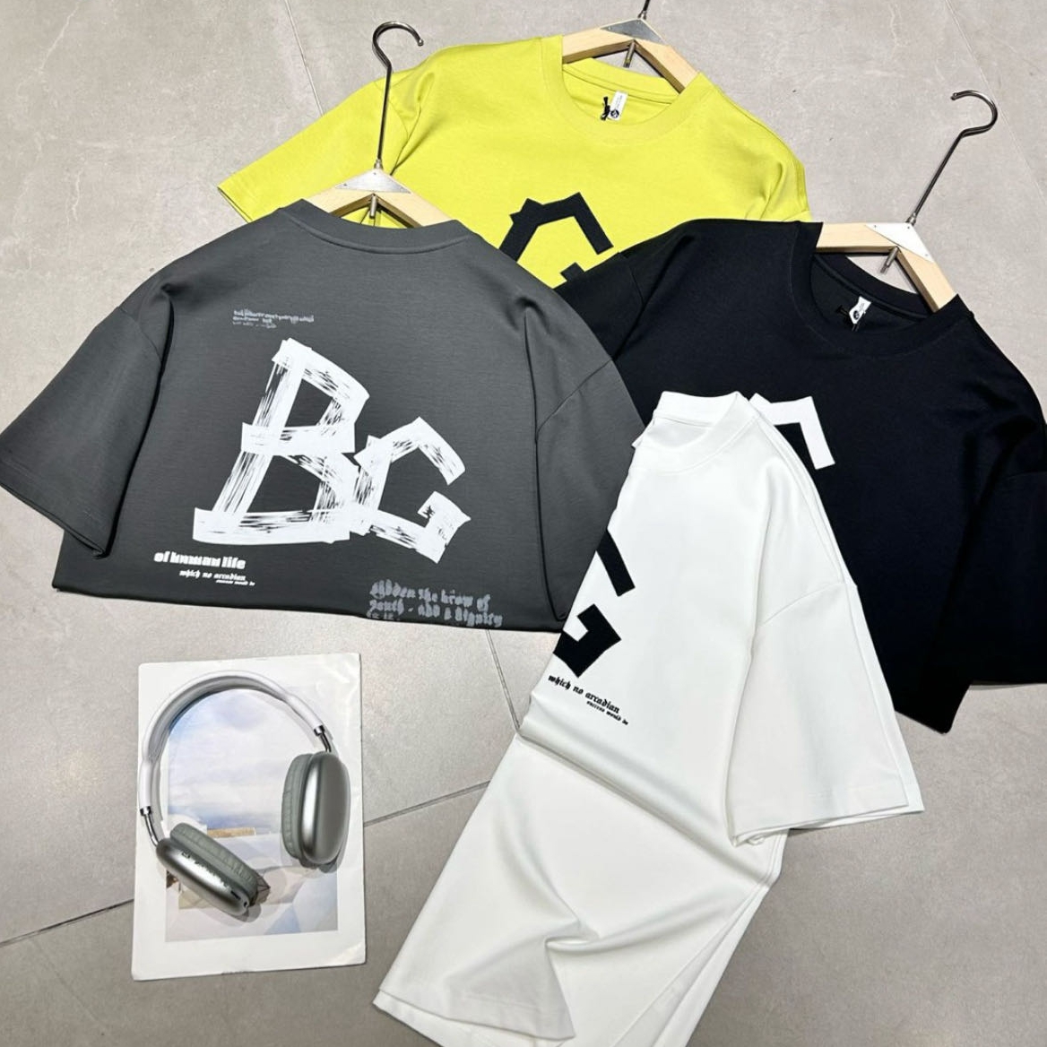 大字母印花短袖男款夏季潮牌宽松T恤百搭宽松上衣   YLZ-G005