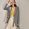 剩L 芳外春季新款通勤文艺小众设计西装外套修身薄款灰色西服0207 商品缩略图2