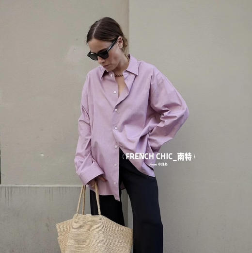 春夏新款 人手款！ row蔷薇粉衬衣  120支匹马棉  色织面料 柔软有光泽 商品图0