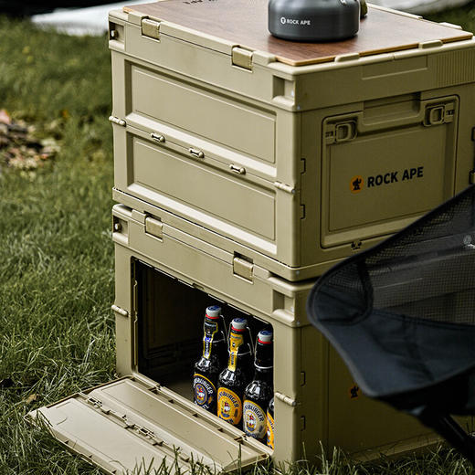 【户外折叠收纳箱集合】洛克猩球RockApe 折叠收纳箱 户外露营置物箱汽车可折叠整理收纳箱 折叠收纳箱50L 商品图7