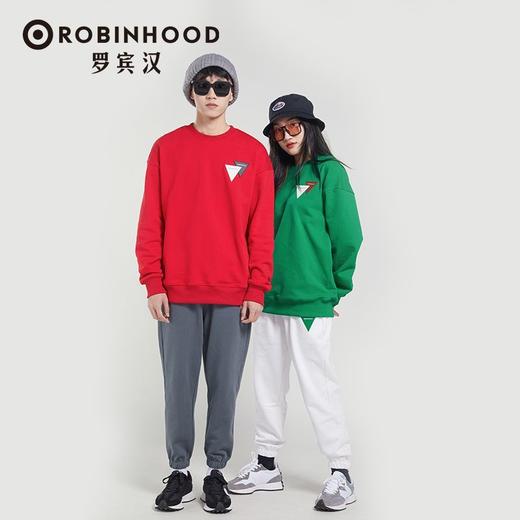 罗宾汉2026年新款时尚简约日常通勤百搭男女同款宽松舒适圆领卫衣 商品图1