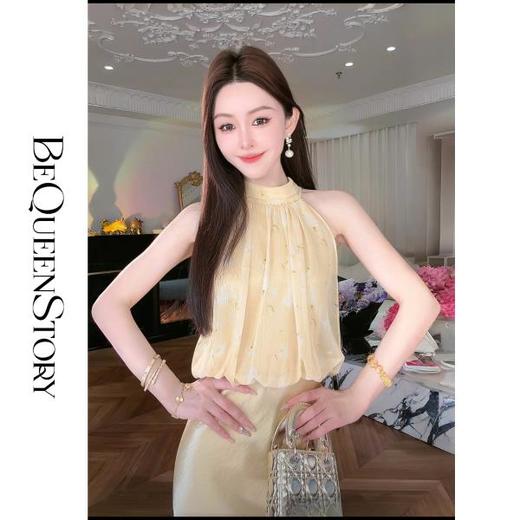 【大货捡漏，不退不换】  【夕阳缪斯】设计感花苞型挂脖立领可拆卸花鱼尾连衣裙成人 商品图2