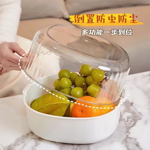 多功能塑料沥水篮 六件套厨房洗菜篮水果双层菜篮子 商品图2