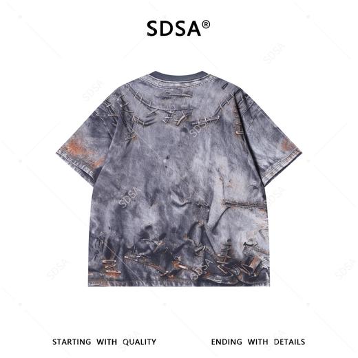62210SDSA男装2026新款高贵轻奢简约时尚痞帅印花圆领短袖T恤百搭宽松 商品图5