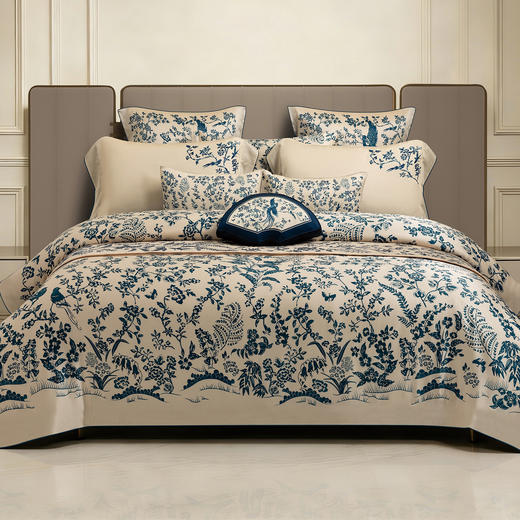 万事利真丝床品四件套-凤栖梧桐 商品图0