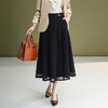 「自」全新升级【铂金会员137/天猫179/差价42】(71347)洛诗琳网纱A字垂感半身裙女2026新款高腰显瘦中长百褶裙 商品缩略图0