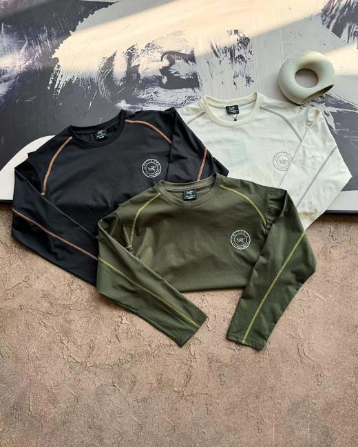 F031456户外拼色功能长袖打底运动登山技术攀登圆领卫衣 商品图6