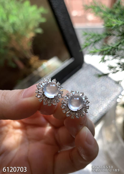 6120703，蛋面耳钉。具体价格微信咨询 商品图2