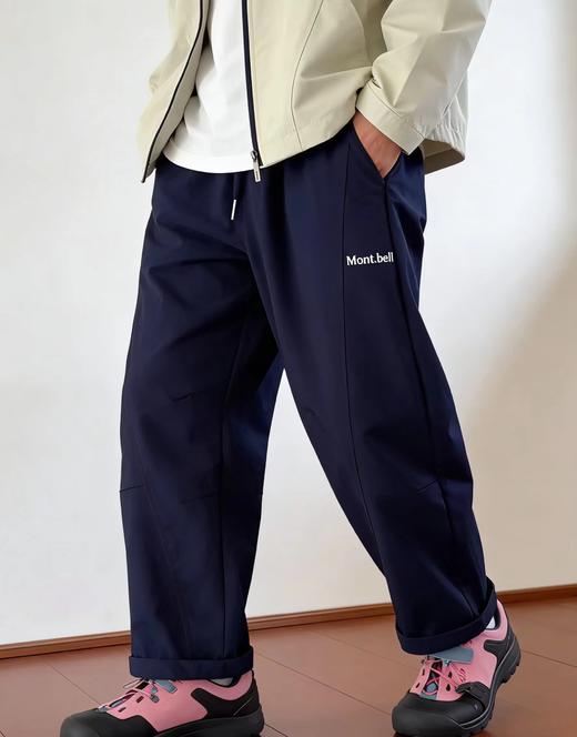 F031460速干面料透气松紧腰抽绳设计儿童撞色潮流弯刀裤 商品图9