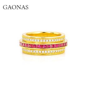 GAONAS 高纳仕 中式时尚贵气金色戒指11937JGO