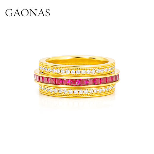 GAONAS 高纳仕 中式时尚贵气金色戒指11937JGO 商品图0