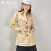 剩L/XL 芳外春季新款时尚复古通勤工装风衣单排扣收腰修身外套女1393 商品缩略图0