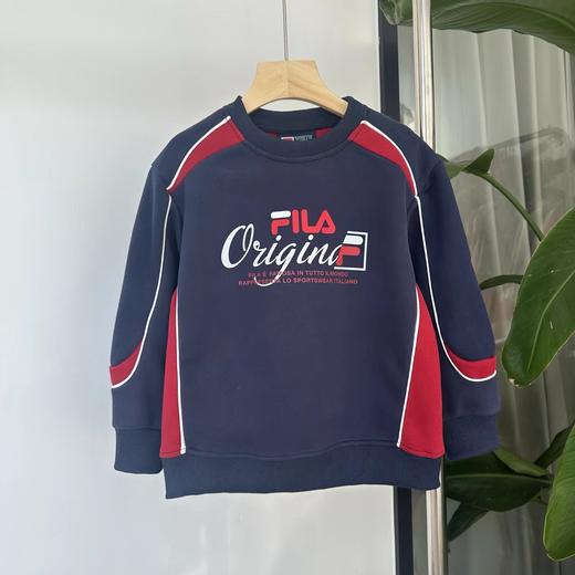 F031418春季新款复古校园风单品系列假两件长T拼色儿童卫衣 商品图1