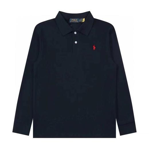 F031484红色战马小标刺绣情侣翻领Polo衫长袖上衣 商品图0