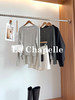 专柜实拍【高弹显瘦T恤】拉夏贝尔/La Chapelle圆领交叉下摆条纹长袖T恤不规则慵懒感百搭上衣 商品缩略图5