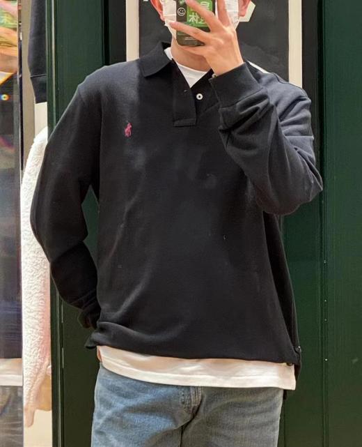 F031484红色战马小标刺绣情侣翻领Polo衫长袖上衣 商品图5