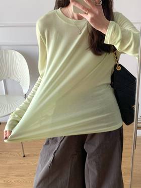 独家爱马仕面料！2026新款春秋丝滑软糯打底外穿长袖T恤！