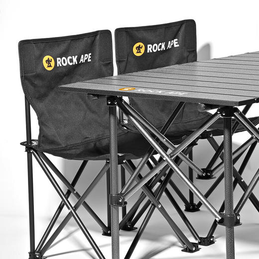 【户外折叠桌椅集合】洛克猩球RockApe克米特椅 户外露营野餐旅行便携凳折叠椅钓鱼野营椅子 大号蛋卷桌露营套装（一桌四椅） 商品图4