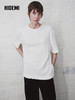 HIDEMI 肌理感百搭纯色短袖圆领T恤上衣 商品缩略图1