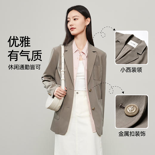 【亏本售！轻奢-西装外套】逸阳春新款休闲通勤正装气质显瘦高级感西服5066 商品图4