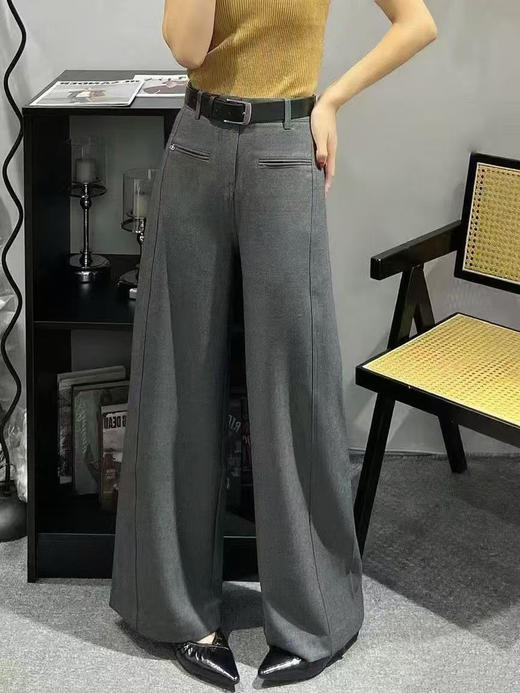 原单新款阔腿直筒裤（没配腰带） 商品图3