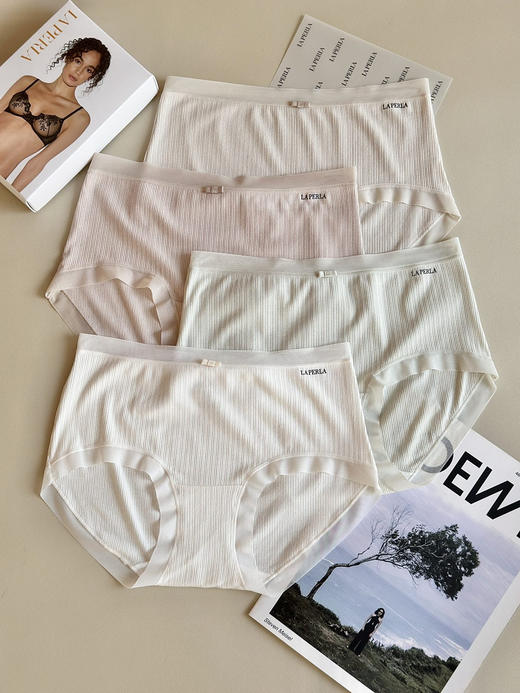 315-6 La新款 提花棉肌理感中腰女士内裤 商品图2
