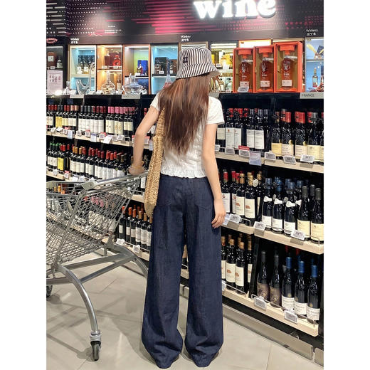 <曾小咸推荐>韩系设计感高腰牛仔裤长裤【预售款，预计3-15天！！】 商品图4