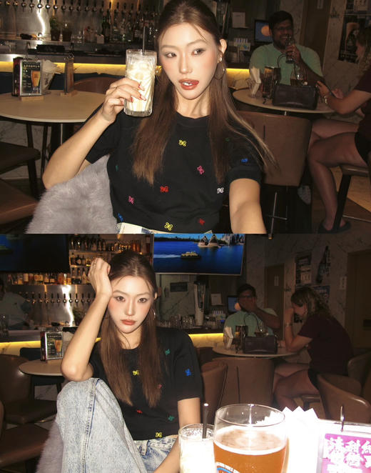 纯原程潇同款Ann Andelman五彩刺绣短袖针织衫031412 商品图3