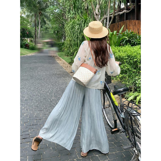 <曾小咸推荐>韩系套装复古绣花上衣裤裙 商品图4