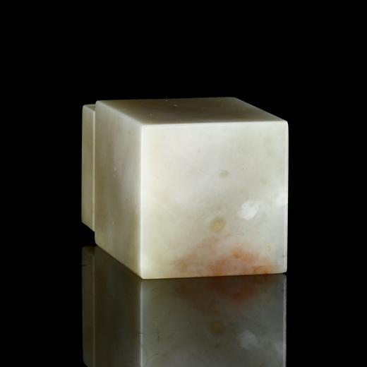 孤品17934老挝石如意博古钮藕粉冻姓名章落款章2.8*2.8*6.4cm 商品图4