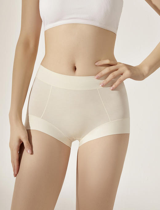 超舒适无尺码全包臀真丝桑蚕丝混纺底裆内裤，提臀收腹女士高腰内裤3条装  日单跟单品质价格给力！双层弹力宽腰边，贴身不勒腰 腿部无痕裤脚，舒适包边   面料亲肤柔软，弹力延展不紧勒  密拷锁边做工更精致 商品图14