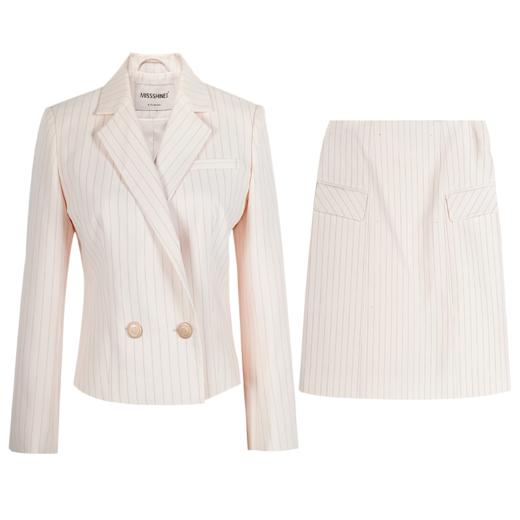 剩M/L/XL 【时尚套装】秋季新款洋气西装外套半身短裙两件套女 商品图4