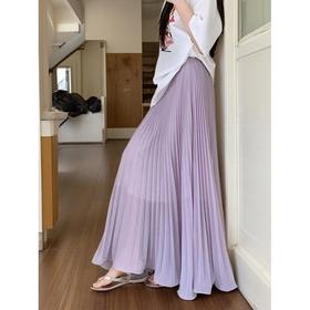 【仙仙风！温柔百褶裙】敲仙温柔风雪纺百褶半身裙 2026夏季新款高腰显瘦A字中长裙 女裙子