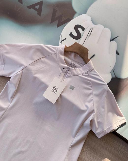 F031458四色女士同款半拉链短袖T恤上衣休闲运动款式半拉链短袖吸湿速干T恤 商品图13