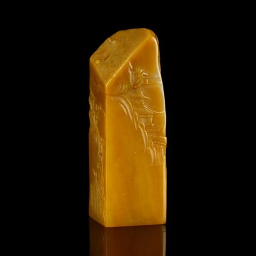 孤品17931老挝田黄博意方章带皮料收藏章落款章2.0*2.0*6.1cm 商品图1