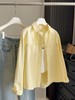 版型超好【经典百搭款！棉质长袖衬衫】2026春季新款奶黄色棉质长袖衬衫 女宽松百搭通勤防晒 翻领衬女上衣 商品缩略图2