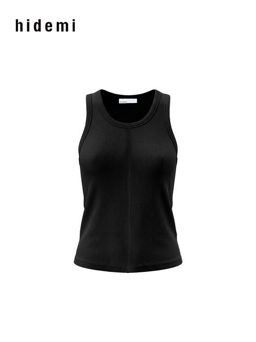 hidemi副线小h 简约百搭休闲罗纹无袖背心吊带上衣 商品图10