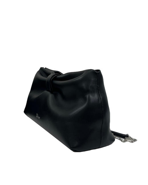 粒面羊皮革蝴蝶结手袋斜挎包he010 商品图2