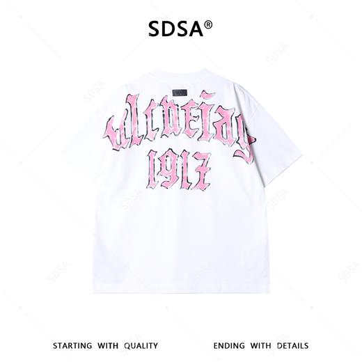 RY7016SDSA男装2026新款高贵轻奢简约重磅圆领短袖T恤后背印花字母百搭 商品图5